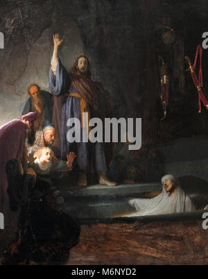 Rembrandt Harmenszoon van Rijn - la résurrection de Lazare Banque D'Images