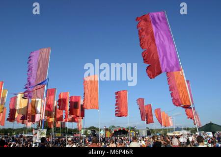 Festival de musique de Glastonbury, Somerset, Angleterre - 27 juin 2003. Banque D'Images