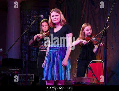 Kelso Folk Festival 2017 - Entreprise du Nord, primé jeune groupe Banque D'Images