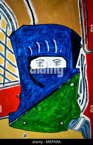 Portrait de Ned Kelly style Picasso Banque D'Images