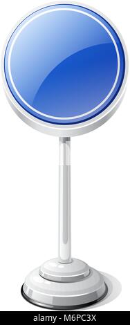 La circulation routière obligatoire signer isolated on white Illustration de Vecteur