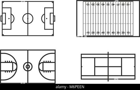 Les terrains de jeu Icons Set 1 Illustration de Vecteur