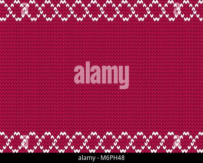 Tricot Bourgogne blanc avec fond weavy pattern. Illustration vectorielle, modèle avec espace pour texte. Illustration de Vecteur