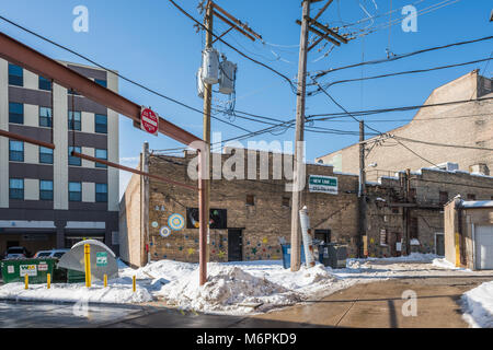 Alley dans le quartier des affaires de six Corners Banque D'Images