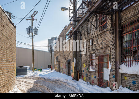 Alley dans le quartier des affaires de six Corners Banque D'Images