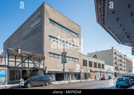 Local commercial dans la zone de Six Corners le Portage Park Banque D'Images