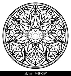 Mandalas pour livre à colorier. Ronde décorative ornements. Forme de fleur inhabituelle. Vecteur Oriental, thérapie anti-stress. Tisser des éléments de conception. Yo Illustration de Vecteur