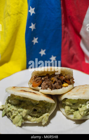 Les AREPAS VÉNÉZUÉLIEN Banque D'Images