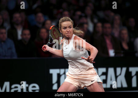 New York, USA. 5 mars, 2018. Elina Svitolina de l'Ukraine au cours de la Des dizaines tie break tennis tournament au Madison Square Garden de New York. Le tournoi est doté de huit tours de la page Les femmes et les joueurs en compétition pour un 250 000 $ prix gagnants. Svitolina a gagné le torunament Crédit : Adam Stoltman/Alamy Live News Banque D'Images