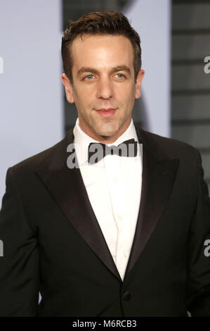 B. J. Novak participant à la 2018 Vanity Fair Oscar Party hosted by Radhika Jones à Wallis Annenberg Center for the Performing Arts le 4 mars 2018 à Beverly Hills, Californie. | Verwendung weltweit Banque D'Images