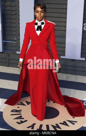 Beverly Hills, Californie. 4e Mar, 2018. 2018 Janelle Monae participant à la Vanity Fair Oscar Party hosted by Radhika Jones à Wallis Annenberg Center for the Performing Arts le 4 mars 2018 à Beverly Hills, Californie. | Verwendung weltweit Credit : dpa/Alamy Live News Banque D'Images