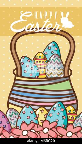 Happy Easter basket scdp Illustration de Vecteur