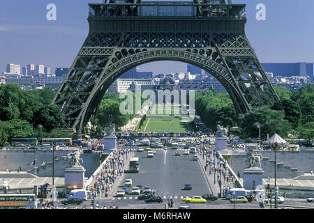 1987 BASE HISTORIQUE DU CHAMPS DU MARS PARIS FRANCE Banque D'Images