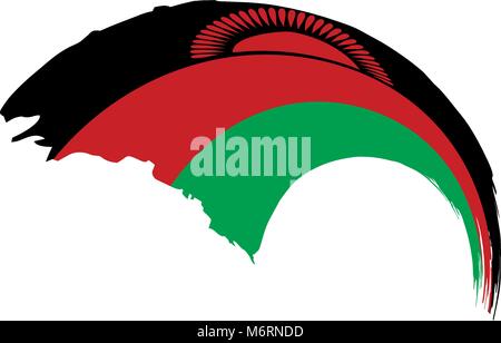 Malawi drapeau, vector illustration Illustration de Vecteur