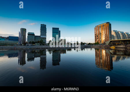 Salford Quays Media City, Manchester Banque D'Images