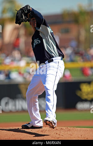 Félix Hernández lanzador de los Seatlle navigateurs en el campo de entrenamiento Peoria Sports Complex Foto : Alejandro van Schermbeek. 13/3/13 Banque D'Images