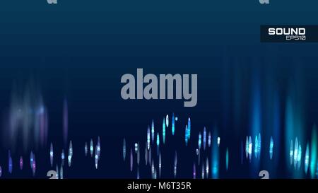 Vecteur d'onde sonore abstrait arrière-plan. Soundwave spectre Tune Illustration de Vecteur