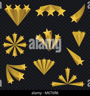 Golden Star signs Illustration de Vecteur