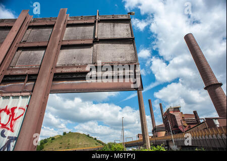 Charleroi, le fer et l'industrie de l'acier. La Belgique. Banque D'Images