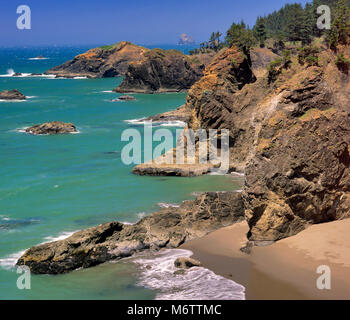 Littoral, Boardman State Park, comté de Curry, de l'Oregon Banque D'Images