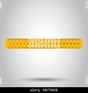 Règle jaune. Instrument de mesure vector illustration. Illustration de Vecteur