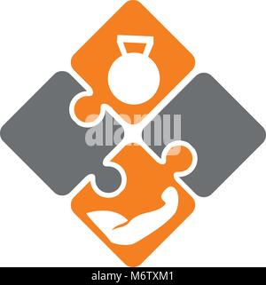 Solutions de conditionnement physique Logo Design Template Vector Illustration de Vecteur
