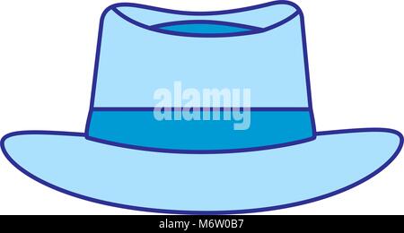 Classic hat hommes fashion chiffon bleu illustration vectorielle libre Illustration de Vecteur