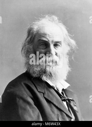 Walt Whitman (1819-1892), portrait de l'Américain pris en 1872. Banque D'Images