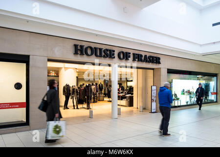 House of Fraser magasin au centre de Victoria, Nottingham, England, UK Banque D'Images