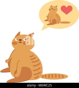 Aimer les chats vector Illustration de Vecteur