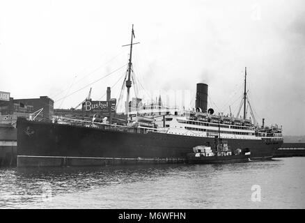 Paquebot RMS Franconia, exploité par la Cunard Line de 1922 à 1956 Banque D'Images