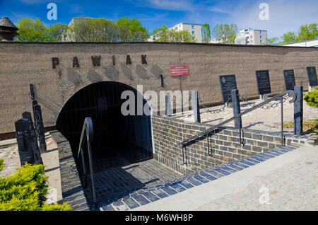 Pawiak. Prison construite en 1835. Au cours de la Seconde Guerre mondiale, la prison de la Gestapo. 37 000 prisonniers ont été exécutés, 60 000 transportés dans des camps de concentration. Depuis le 1er Banque D'Images