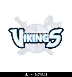 Logo sport Vikings, emblème du vecteur Illustration de Vecteur