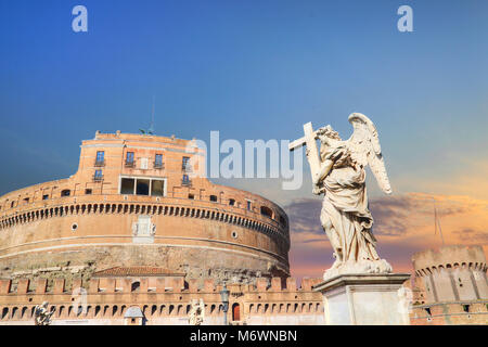 Saint Angelo (Château Castel Sant'Angelo) à Rome Banque D'Images