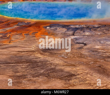 Grand Prismatic Spring, Midway Geyser Basin, Parc National de Yellowstone, Wyoming Banque D'Images