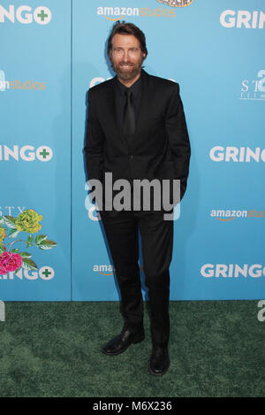 Los Angeles, Californie, USA. 6 mars, 2018. Sharlto Copley 03/06/2018 La première mondiale de 'gringo' qui s'est tenue à Los Angeles. Regal Cinemas Vivre à Los Angeles, CA Photo par Izumi Hasegawa / HollywoodNewsWire.co Crédit : Hollywood News Wire Inc./Alamy Live News Banque D'Images