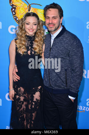 Los Angeles, Californie, USA. 6 mars, 2018. Amanda Seyfried, Thomas Sadoski 234 assiste à la première mondiale de 'gringo' d'Amazon Studios et STX Films au stade 14 Regal LA Live le 6 mars 2018 à Los Angeles, Californie / USA Crédit : Tsuni/Alamy Live News Banque D'Images