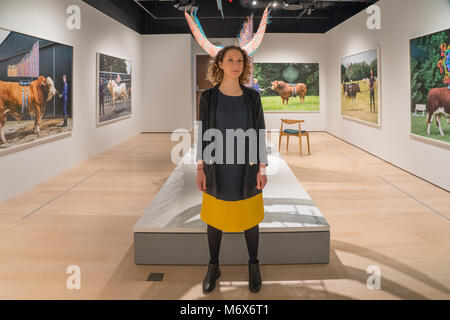 Londres, Royaume-Uni. 7 mars, 2018. Une installation appelée Sire, par Maria McKinney, à partir de l'exposition, quelque part entre une collection de quatre collaborations d'artistes contemporains autour du thème de l'art, de la science et quelque part entre au Wellcome Collection à Londres, qui se déroule du 8 mars au 27 août 2018. Date de la photo : le mercredi, 7 mars, 2018. Credit : Roger Garfield/Alamy Live News Banque D'Images