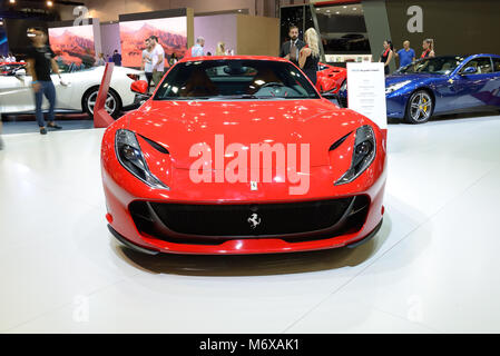 Dubaï, Émirats arabes unis - 17 novembre : la Ferrari 812 superfast sportscar est sur Dubai Motor Show 2017 le 17 novembre, 2017 Banque D'Images