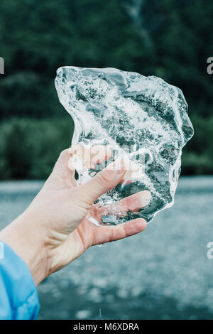 L'Écharde de glace de glacier en Alaska de sortie Banque D'Images