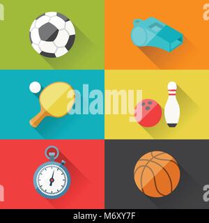 Icônes de sport télévision style design Illustration de Vecteur