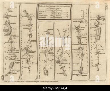 Presteigne New Radnor Builth Wells Carmarthen Carmarthen. KITCHIN route 1767 Banque D'Images