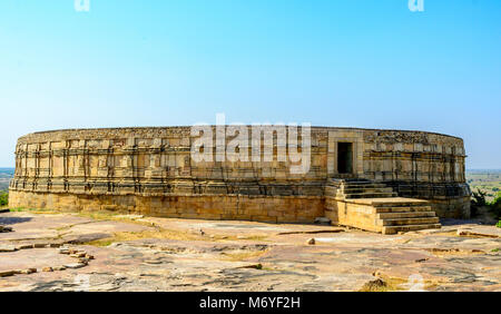 Chausath Yogini Temple, Morena, Gwalior, Madhya Pradesh, Inde Banque D'Images