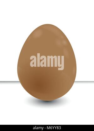 3D Illustration d'un Œuf en chocolat de Pâques avec ombre sur fond blanc Illustration de Vecteur