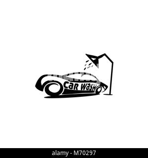 Voiture de sport sous douche vector illustration Illustration de Vecteur