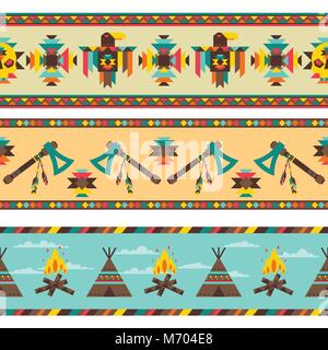 Modèle sans couture ethnique dans le modèle autochtone Illustration de Vecteur