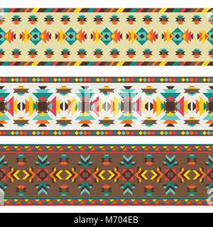Modèle sans couture ethnique dans le modèle autochtone Illustration de Vecteur