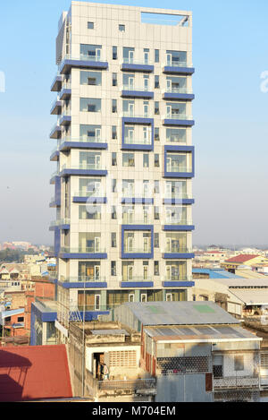 Battambang, Cambodge - 14 janvier 2018 : Skyscraper à Battambang au Cambodge Banque D'Images