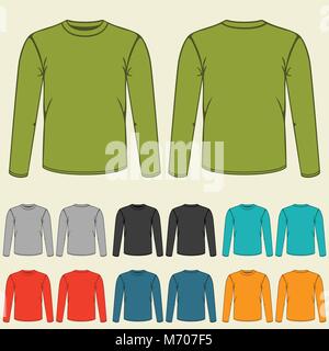 Ensemble de modèles de pulls pour hommes de couleur Illustration de Vecteur