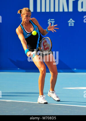 Petra Kvitova de la République tchèque participe au tournoi de tennis Open de Chine à Beijing en octobre 2010 Banque D'Images